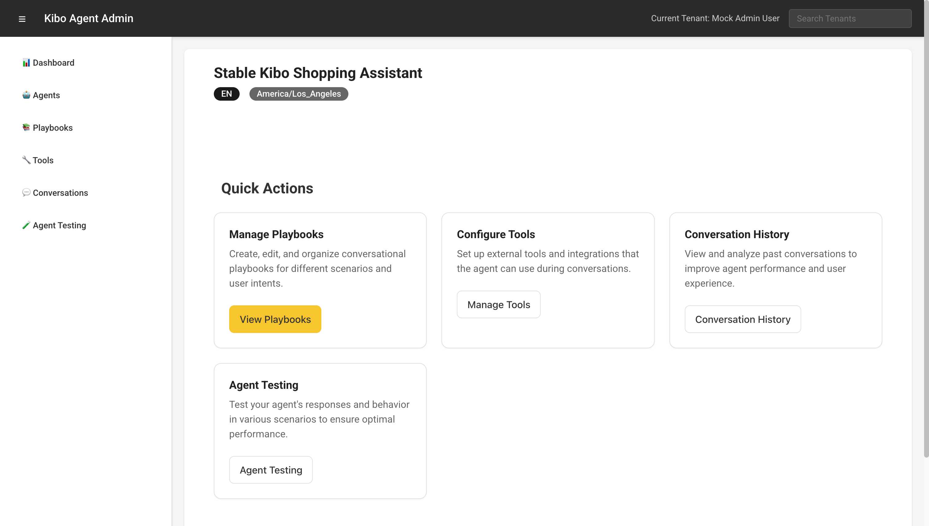 Agent Dashboard