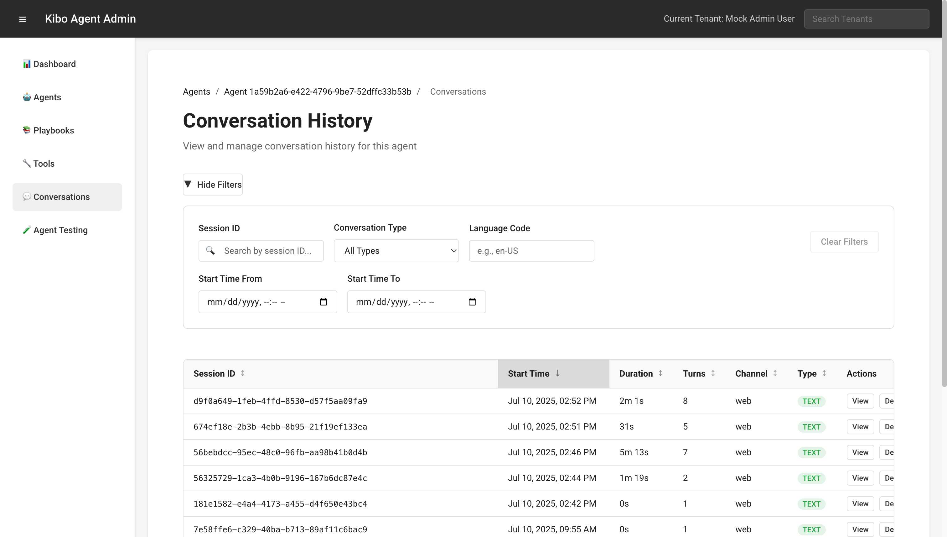 Conversations List